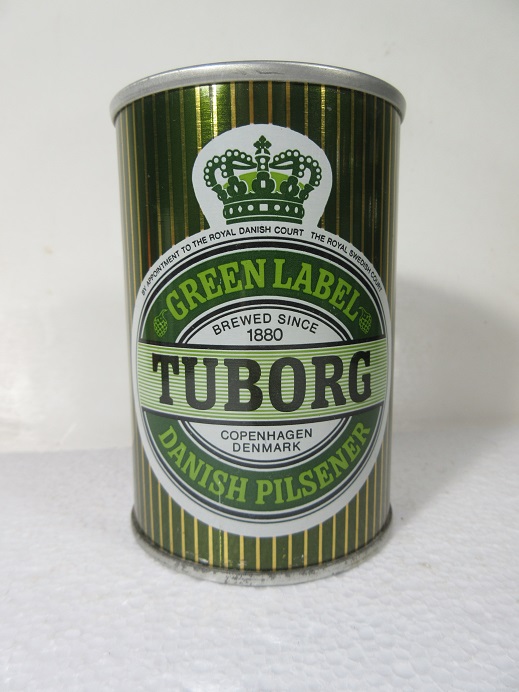 9 2/3 oz - Tuborg Green Label - SS - large font top/front - T/O